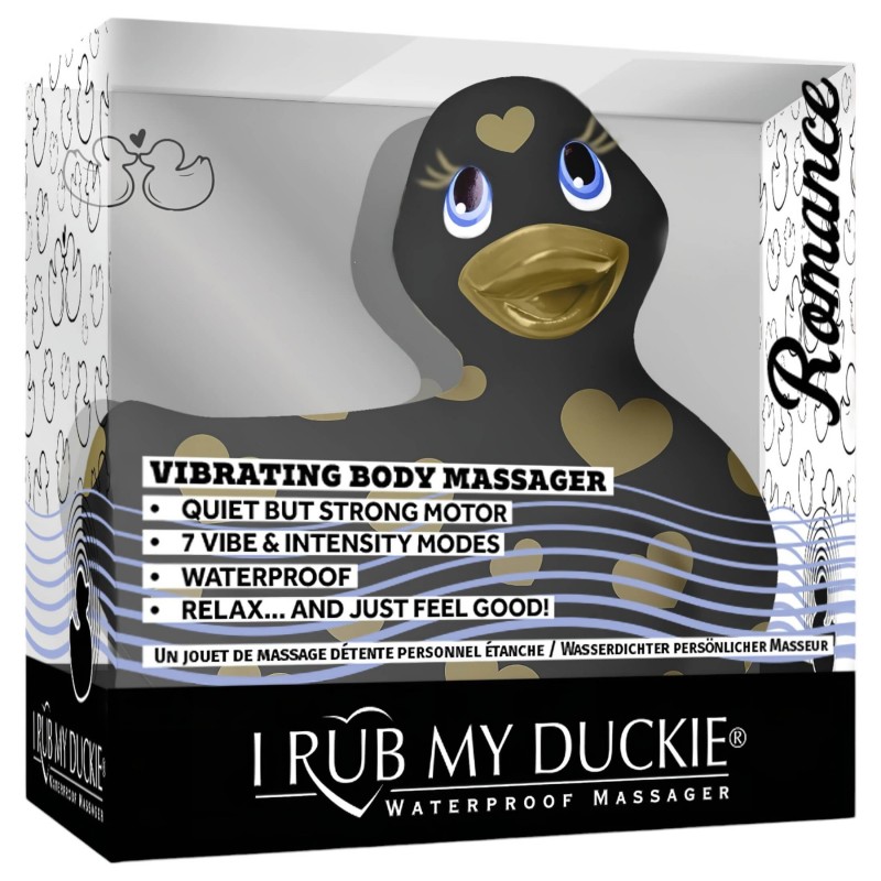 My Duckie Romance 2.0 - csikló vibrátor (fekete-arany) 101062 termék bemutató kép