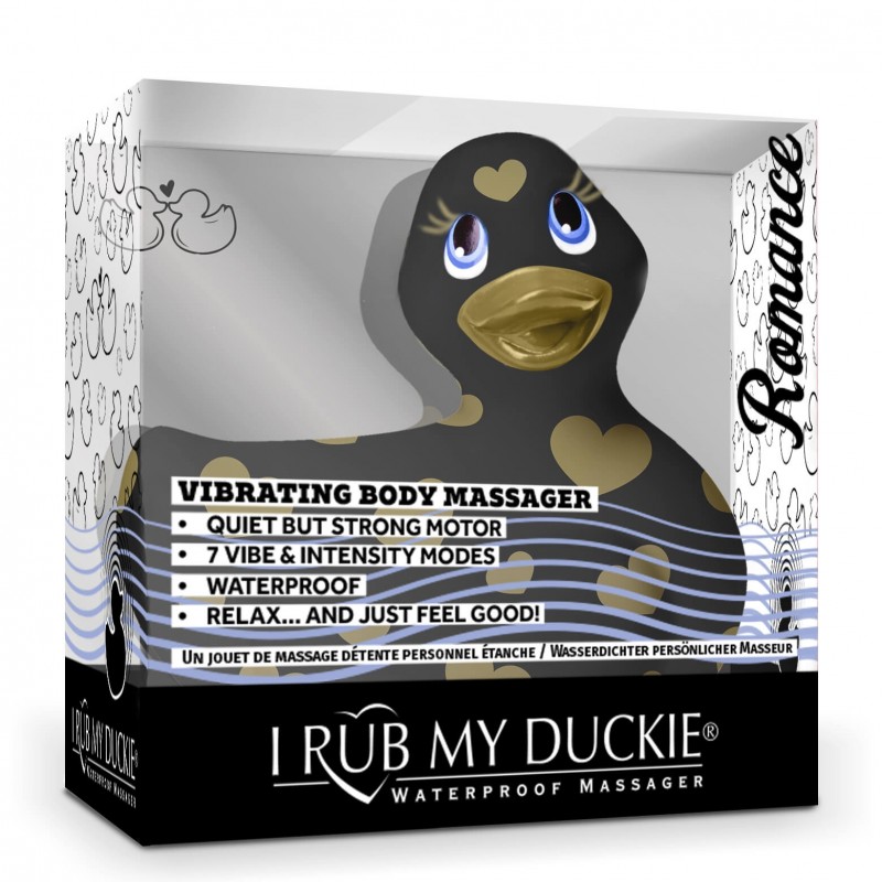 My Duckie Romance 2.0 - kacsa vízálló csiklóvibrátor (fekete-arany) 81379 termék bemutató kép