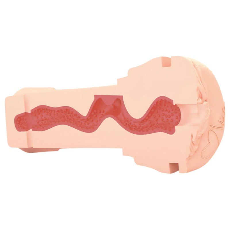 mystim OPUS Mica - élethű művagina maszturbátor férfiaknak (natúr-fekete) 159310 termék bemutató kép