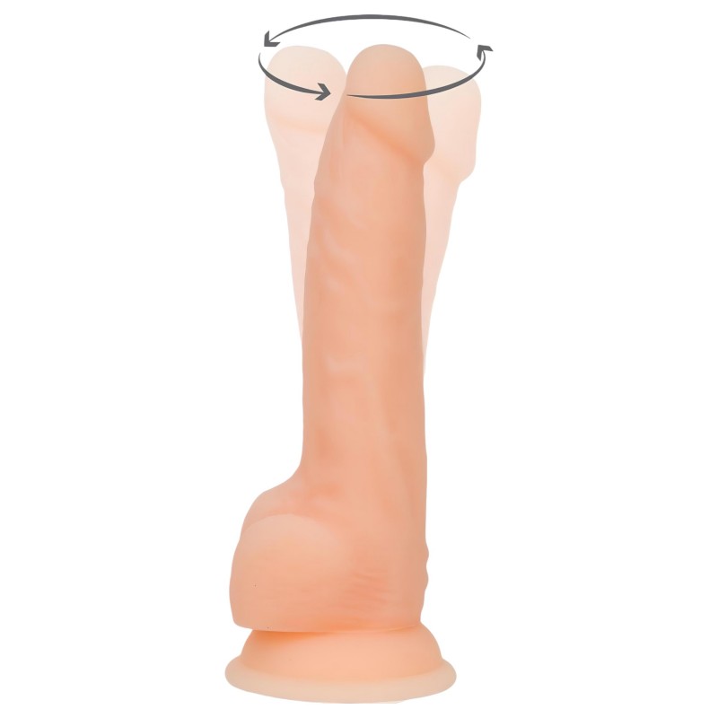 Naked Addiction Rotating 8 - forgó vibrátor (20cm) - natúr 101736 termék bemutató kép