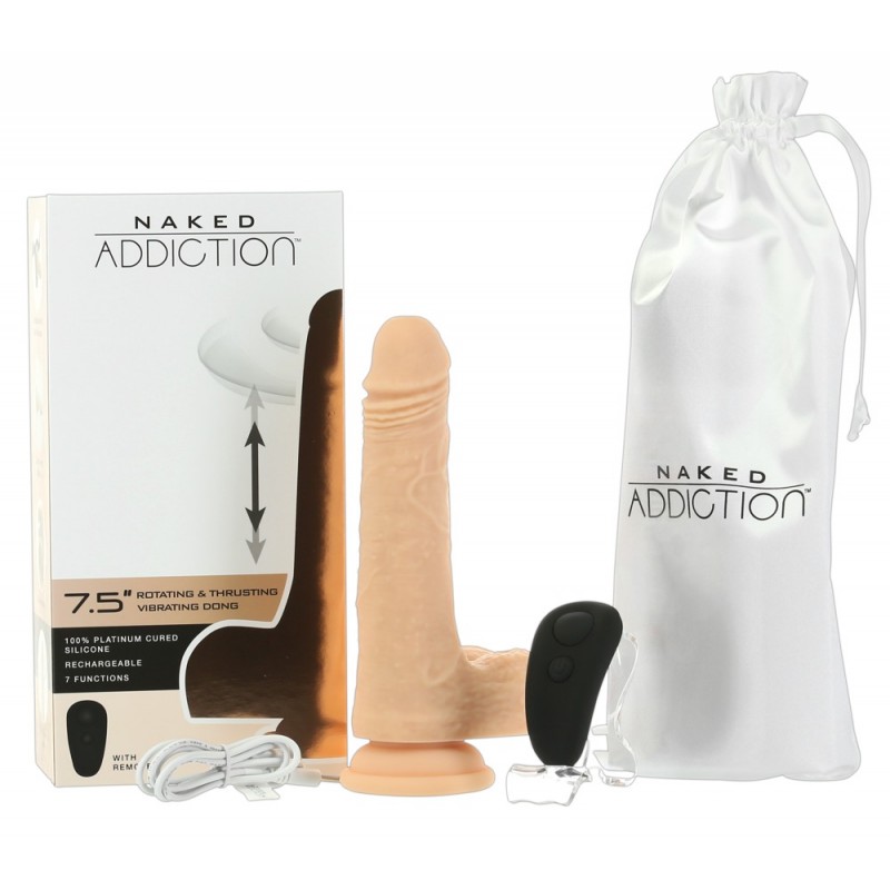 Naked Addiction Thrusting 7,5 - lökő vibrátor (19cm) - natúr 64297 termék bemutató kép