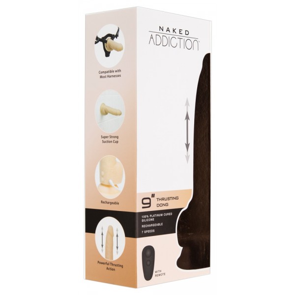 Naked Addiction Thrusting 9 - lökő vibrátor - natúr (23cm)