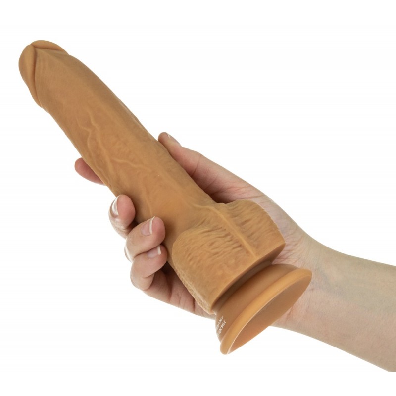 Naked Addiction Thrusting 9 - lökő vibrátor - sötét (23cm) 64315 termék bemutató kép