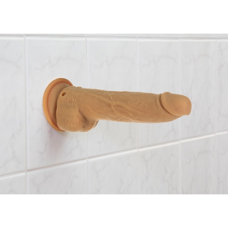 Naked Addiction Thrusting 9 - lökő vibrátor - sötét (23cm) 64318 termék bemutató kép