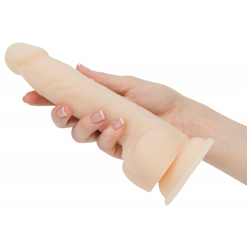 Naked Addiction Thrusting 9 - lökő vibrátor - natúr (23cm) 81135 termék bemutató kép