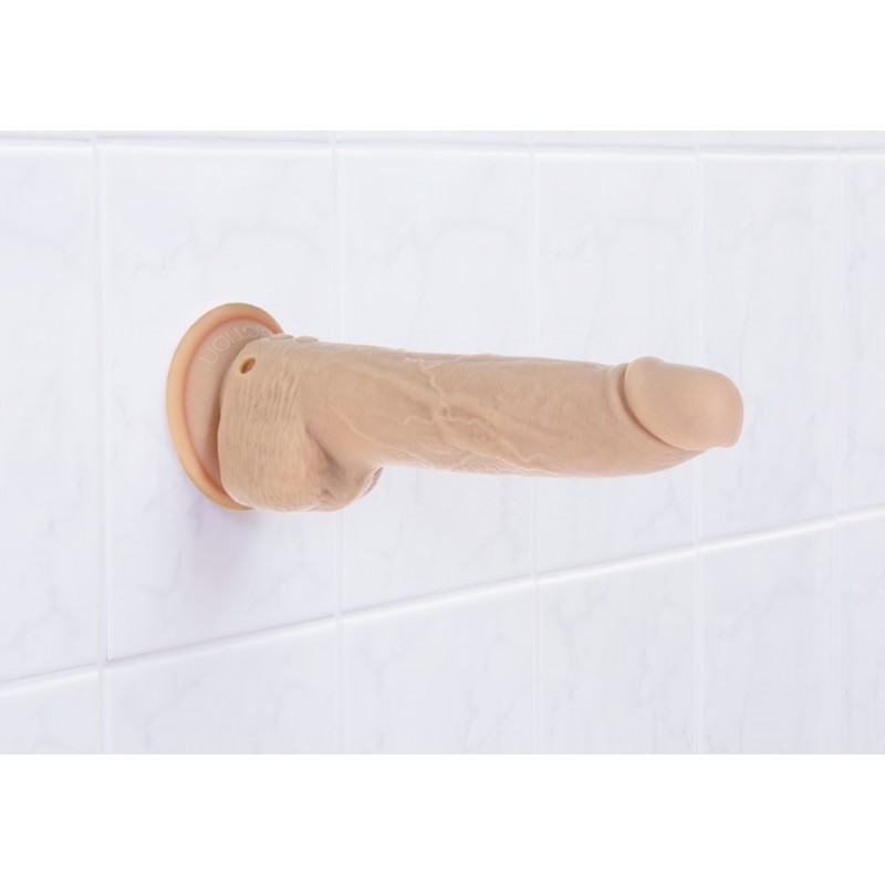Naked Addiction Thrusting 9 - lökő vibrátor - natúr (23cm) 81138 termék bemutató kép