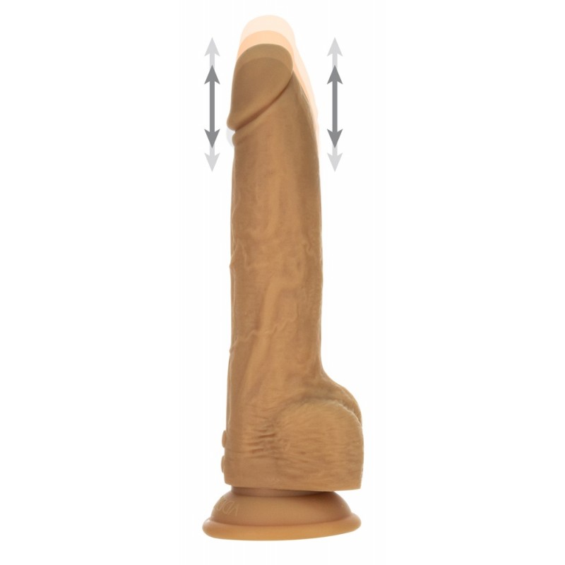 Naked Addiction Thrusting 9 - lökő vibrátor - sötét (23cm) 81190 termék bemutató kép