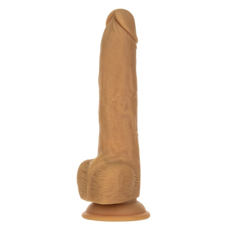 Naked Addiction Thrusting 9 - lökő vibrátor - sötét (23cm) 81192 termék bemutató kép
