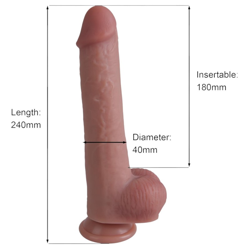 Natural Play - szilikon dildó 24 cm (testszínű) 140448 termék bemutató kép