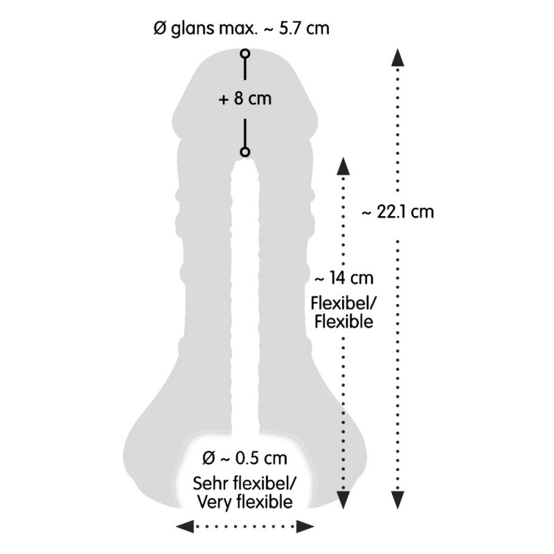 Nature Skin - 2in1 műpunci és péniszköpeny (natúr) 47959 termék bemutató kép