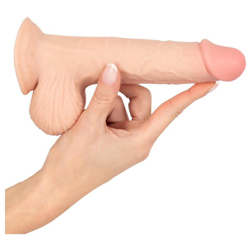 Nature Skin - dildó bőrrel - 19 cm (natúr) 132532 termék bemutató kép
