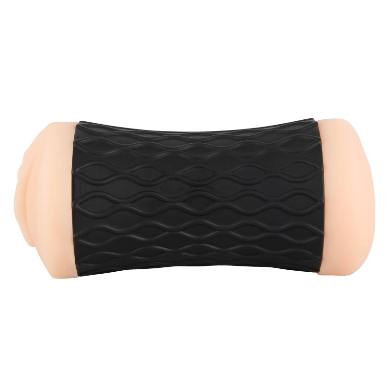 Nature Skin - punci és popsi maszturbátor (natúr-fekete) 20337 termék bemutató kép