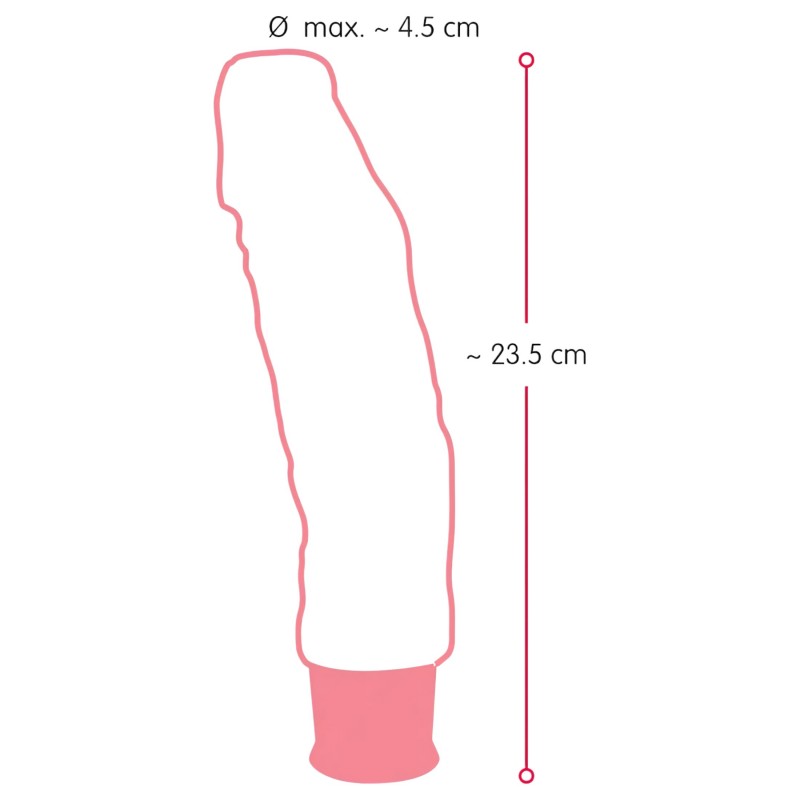 Nature Skin - élethű vibrátor (natúr, 23 cm) 130608 termék bemutató kép