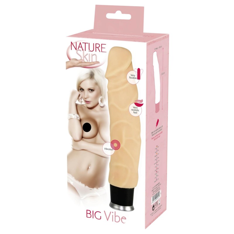 Nature Skin - élethű vibrátor - natúr (23cm) 109544 termék bemutató kép