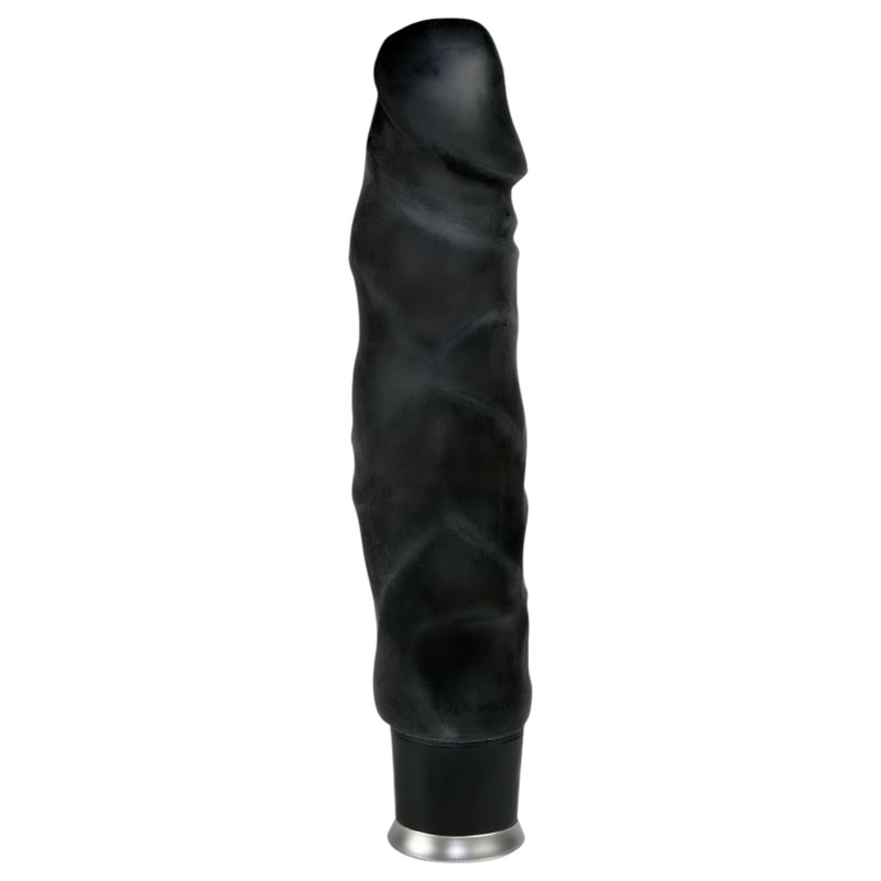 Nature Skin - fekete élethű, bőrhatású vibrátor (22 cm) 157979 termék bemutató kép