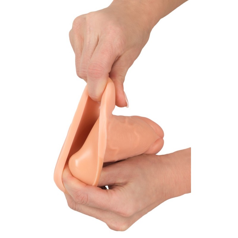 Nature Skin - hosszabbító, vastagító péniszköpeny (15,5cm) 41279 termék bemutató kép