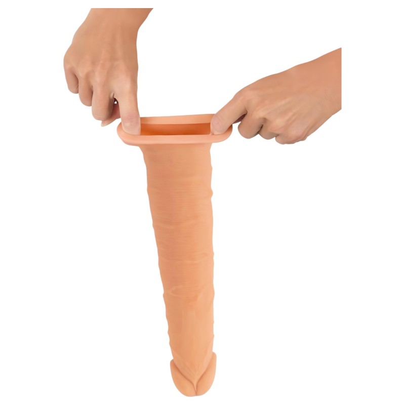 Nature Skin - hosszabbító, vastagító péniszköpeny (24 cm) 132259 termék bemutató kép