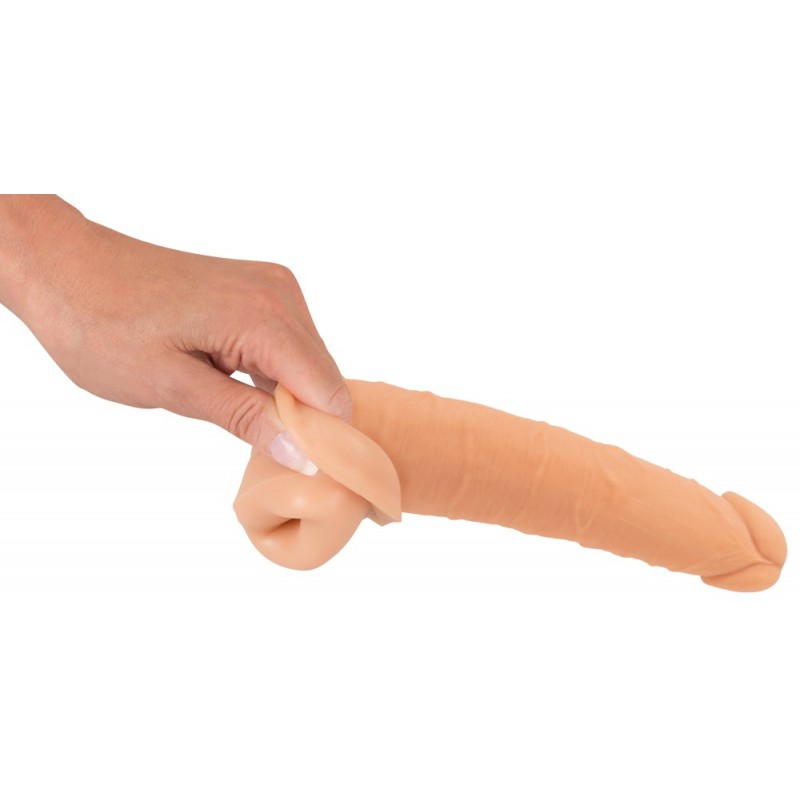 Nature Skin - hosszabbító, vastagító péniszköpeny (24cm) 73579 termék bemutató kép