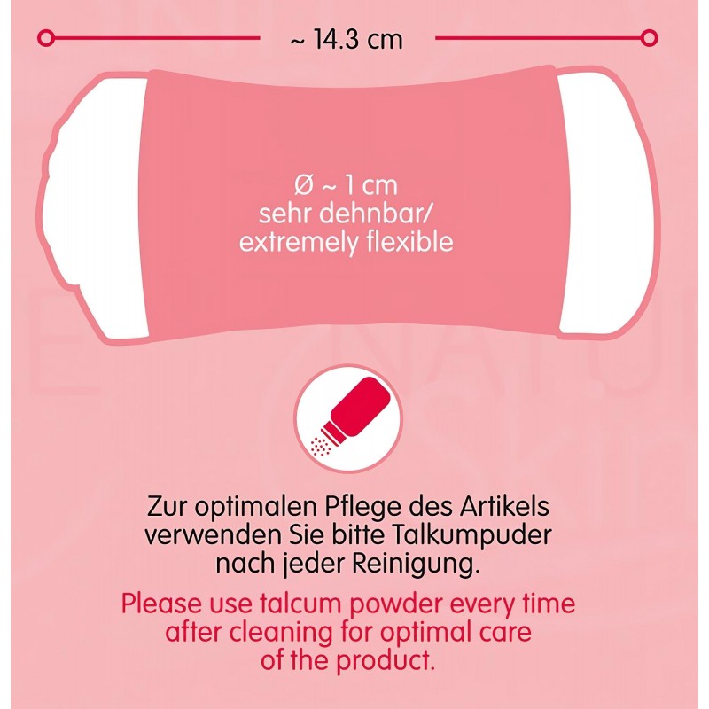 Nature Skin - punci és popsi maszturbátor (natúr-fekete) 101975 termék bemutató kép