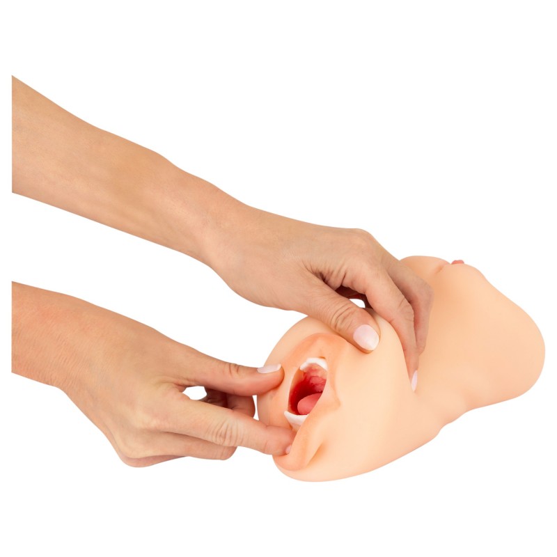 Nature Skin - punci és száj maszturbátor (natúr) 124253 termék bemutató kép