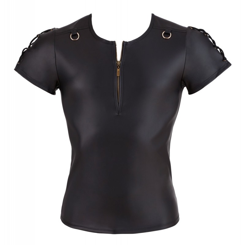 NEK - matt hatású, rövid ujjú férfi felső (fekete) 41043 termék bemutató kép