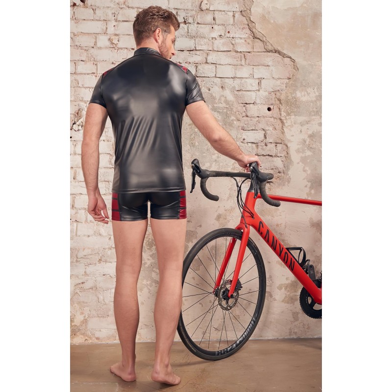 NEK - piros betétes, cipzáras férfi felső (fekete) 108344 termék bemutató kép