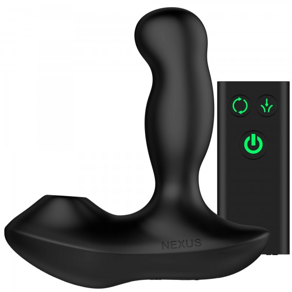 Nexus Revo Air - akkus, rádiós anál vibrátor léghullámos csiklóizgatóval (fekete)