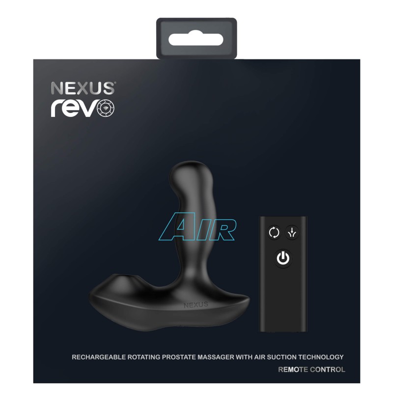 Nexus Revo Air - akkus, rádiós anál vibrátor léghullámos csiklóizgatóval (fekete) 67919 termék bemutató kép
