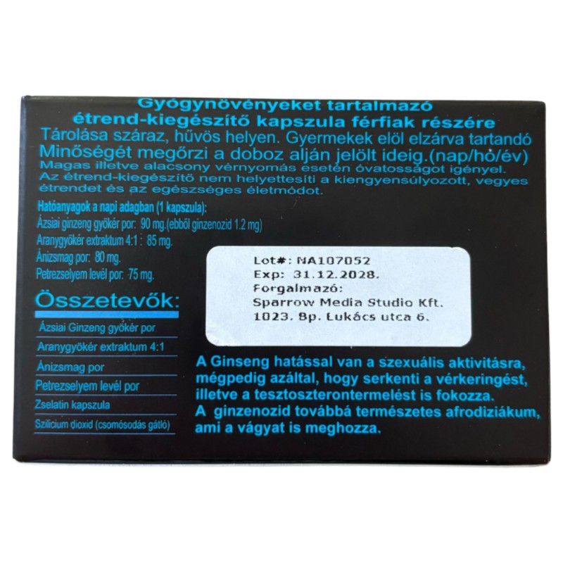 Niagara - étrend kiegészítő férfiaknak (4db) 120634 termék bemutató kép