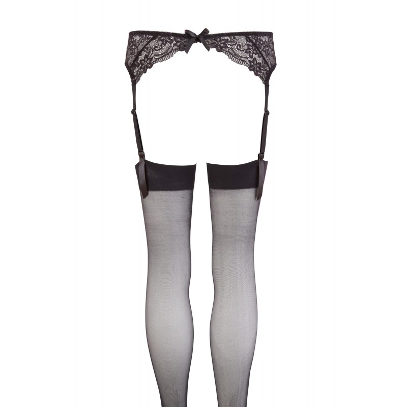 NO:XQSE - Csipke harisnyatartó szett - fekete 46206 termék bemutató kép