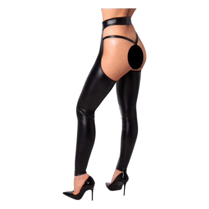 Noir - fényes harisnya - chaps (fekete) 90953 termék bemutató kép