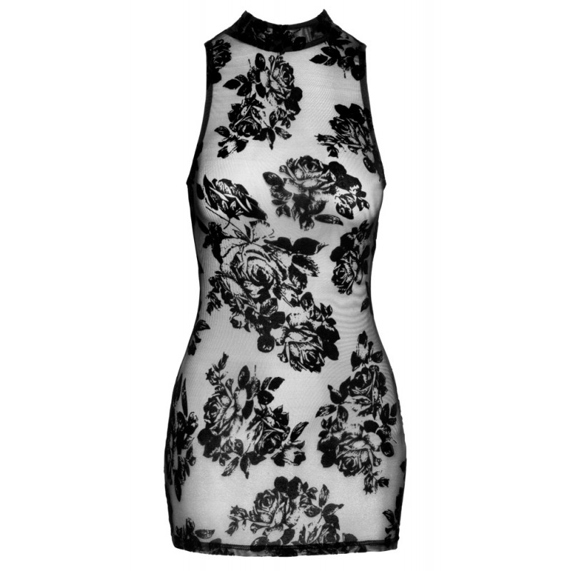 Noir - rózsás, ujjatlan miniruha (fekete) 70600 termék bemutató kép