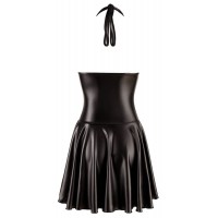 Noir - rakott ruha, áttetsző mellrésszel, nyakpánttal (fekete) 63956 termék bemutató kép