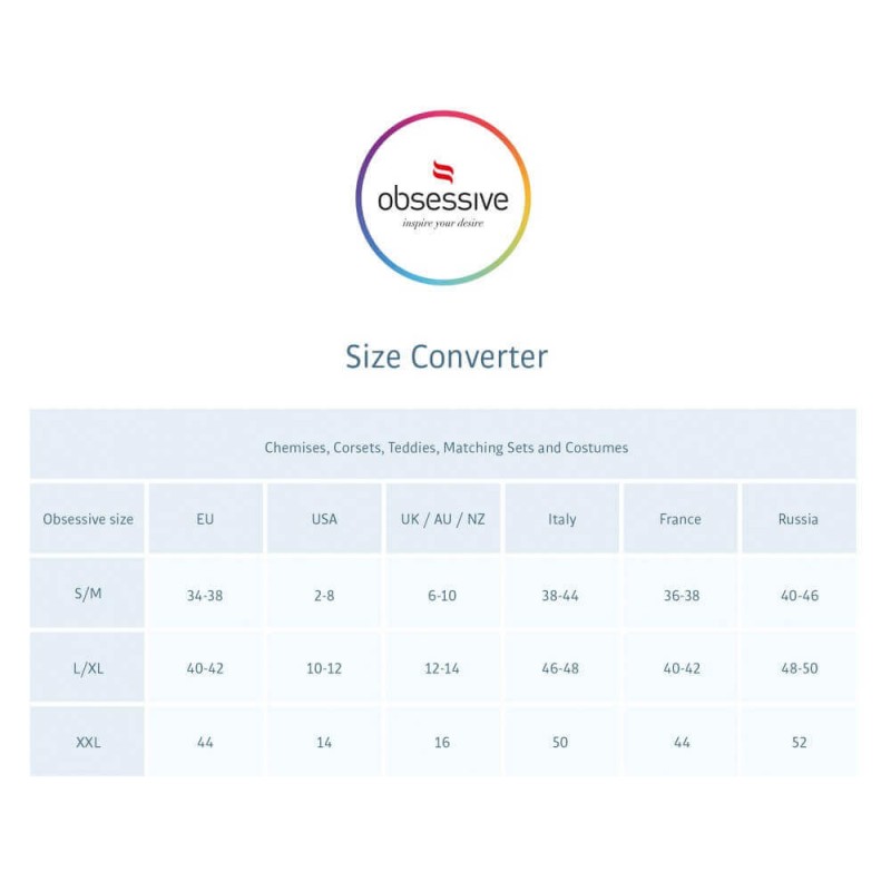 Obsessive 810-COR-2 - csipke harisnyatartós szett (fehér) 88653 termék bemutató kép