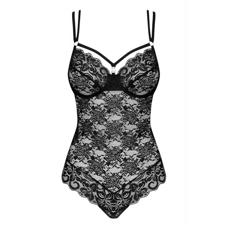 Obsessive 860-TED-1 - szuper szexi csipke body (fekete) 84944 termék bemutató kép