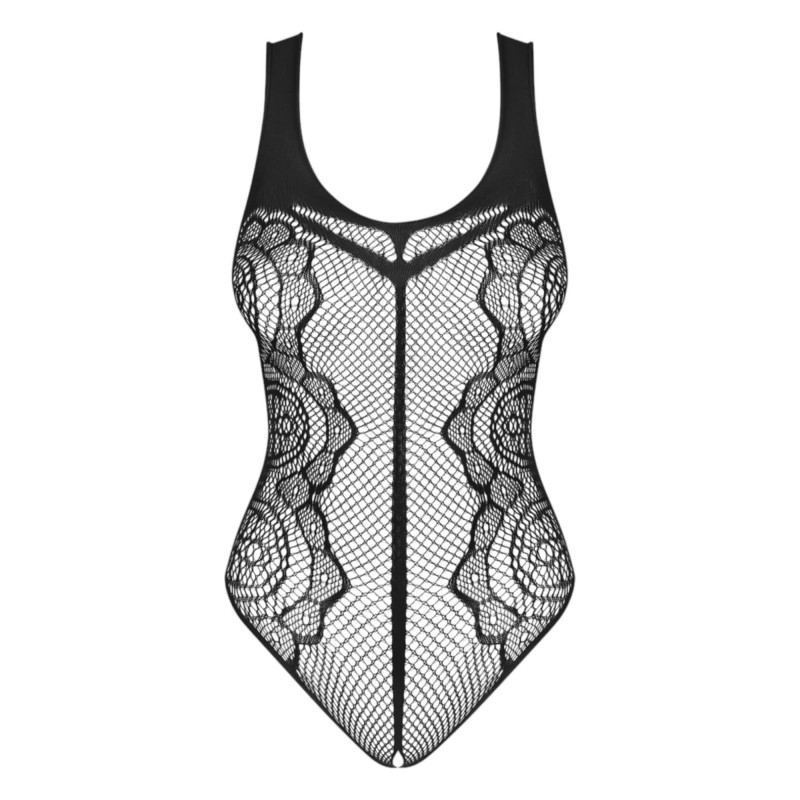 Obsessive B335 - átlátszó, nyitott body (fekete) - S-L 89886 termék bemutató kép