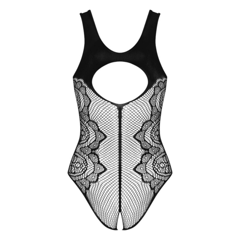 Obsessive B335 - átlátszó, nyitott body (fekete) - S-L 89887 termék bemutató kép