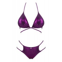 Obsessive Balitta - fényes, nyakpántos bikini (lila) 55329 termék bemutató kép