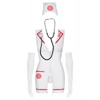 Obsessive Emergency - nővérke jelmez szett - fehér (S/M) 65442 termék bemutató kép