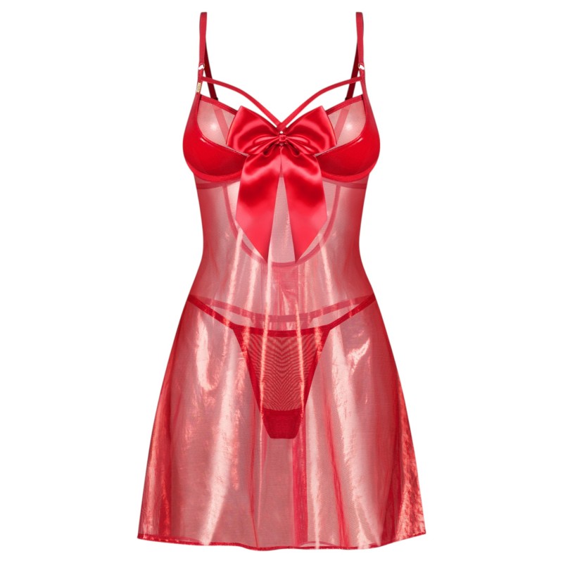 Obsessive Gifty - babydoll és tanga szett (piros) 152366 termék bemutató kép