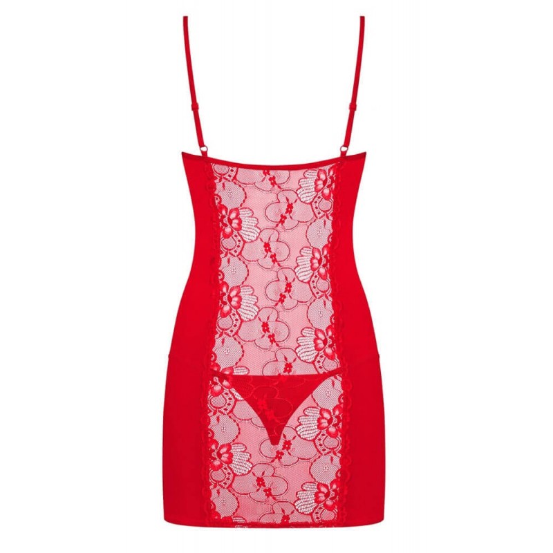 Obsessive Heartina - hálóing és tanga (piros) 94768 termék bemutató kép