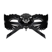 Obsessive - hímzett velencei maszk (fekete) 86084 termék bemutató kép