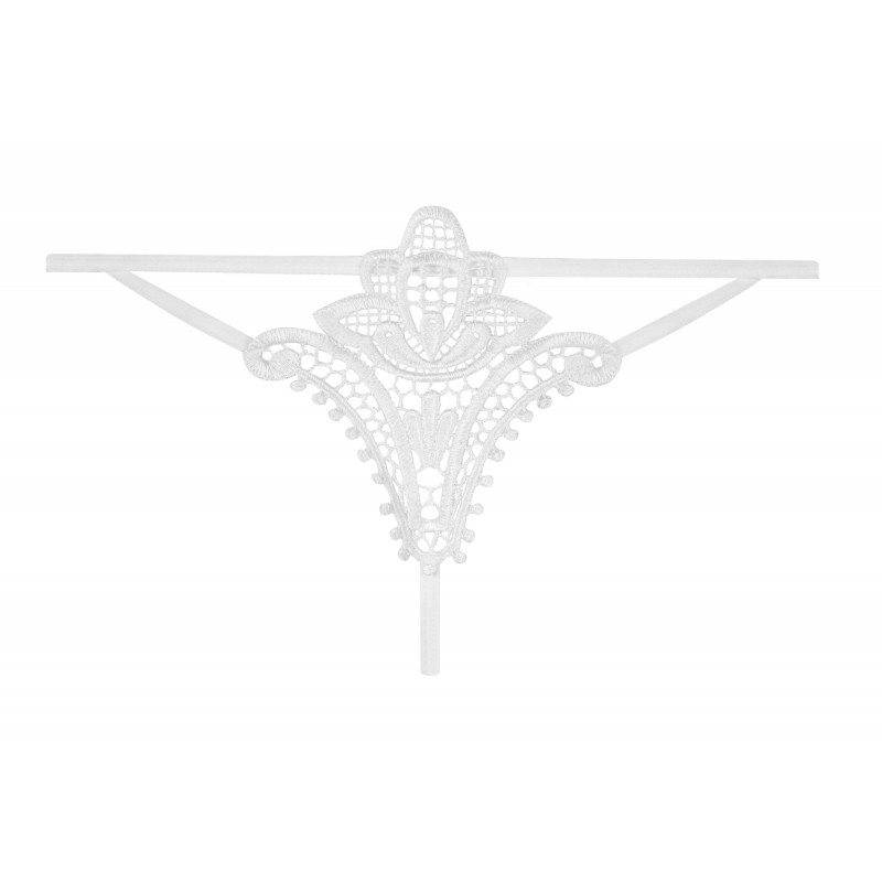 Obsessive Luiza - tulipános tanga (fehér) 33040 termék bemutató kép