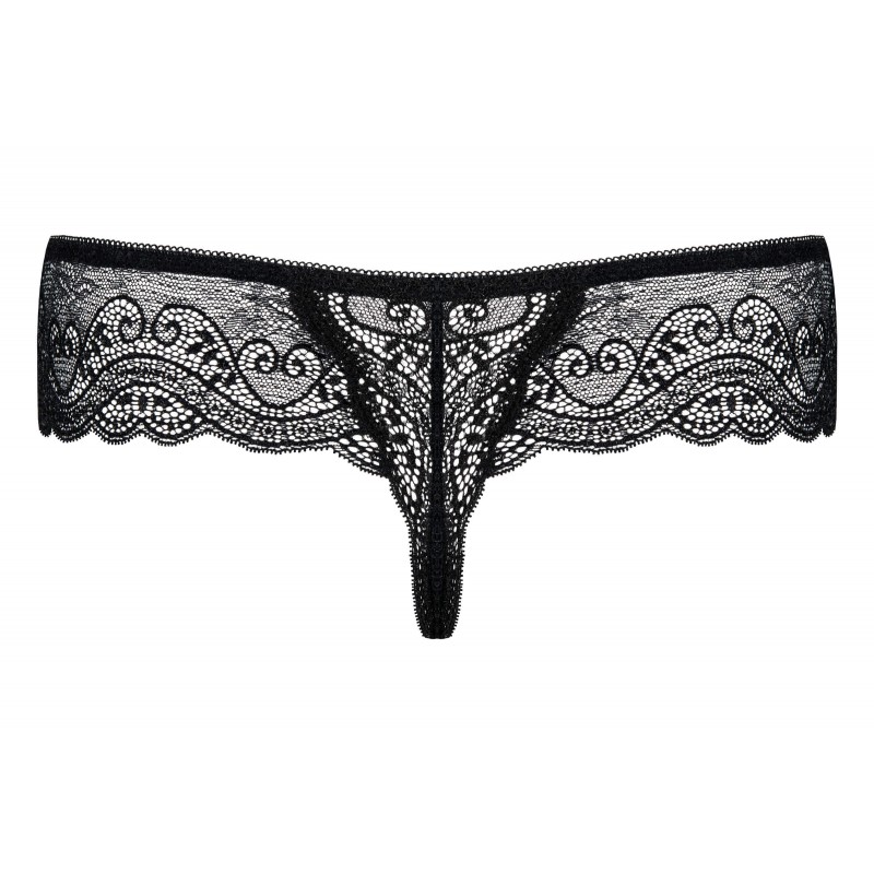 Obsessive Miamor - köves női csipke tanga (fekete) 33029 termék bemutató kép