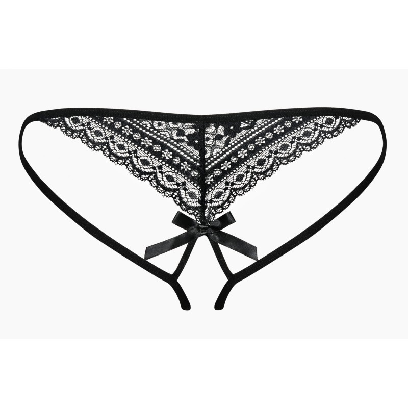 Obsessive Picantina - dupla pántos női bugyi (fekete) 22049 termék bemutató kép