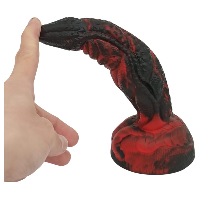 OgazR Hell Dong- barázdált dildó - 20 cm (piros) 117843 termék bemutató kép
