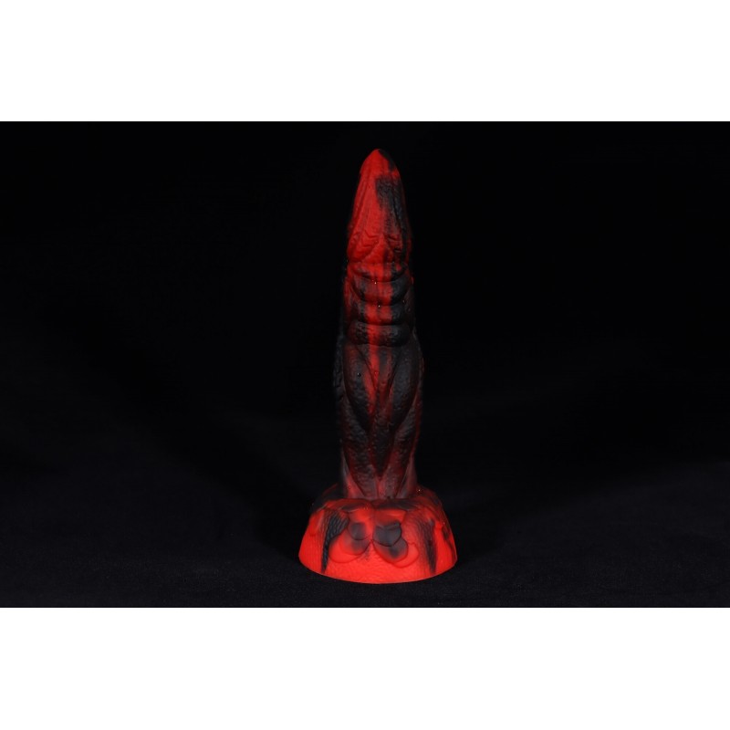 OgazR Hell Dong- barázdált dildó - 20 cm (piros) 85634 termék bemutató kép