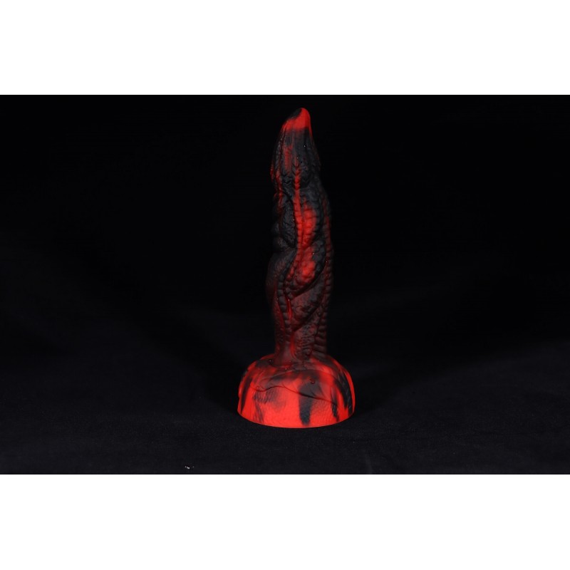 OgazR Hell Dong- barázdált dildó - 20 cm (piros) 85635 termék bemutató kép