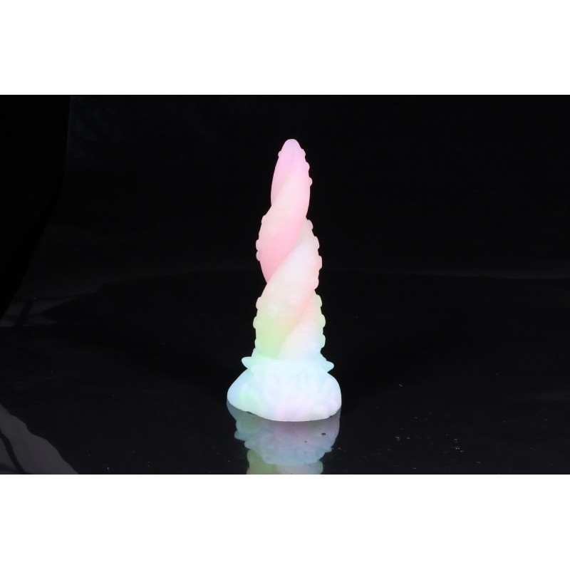 OgazR Kraken - csavart polipkar dildó - 18 cm (szivárvány) 85627 termék bemutató kép