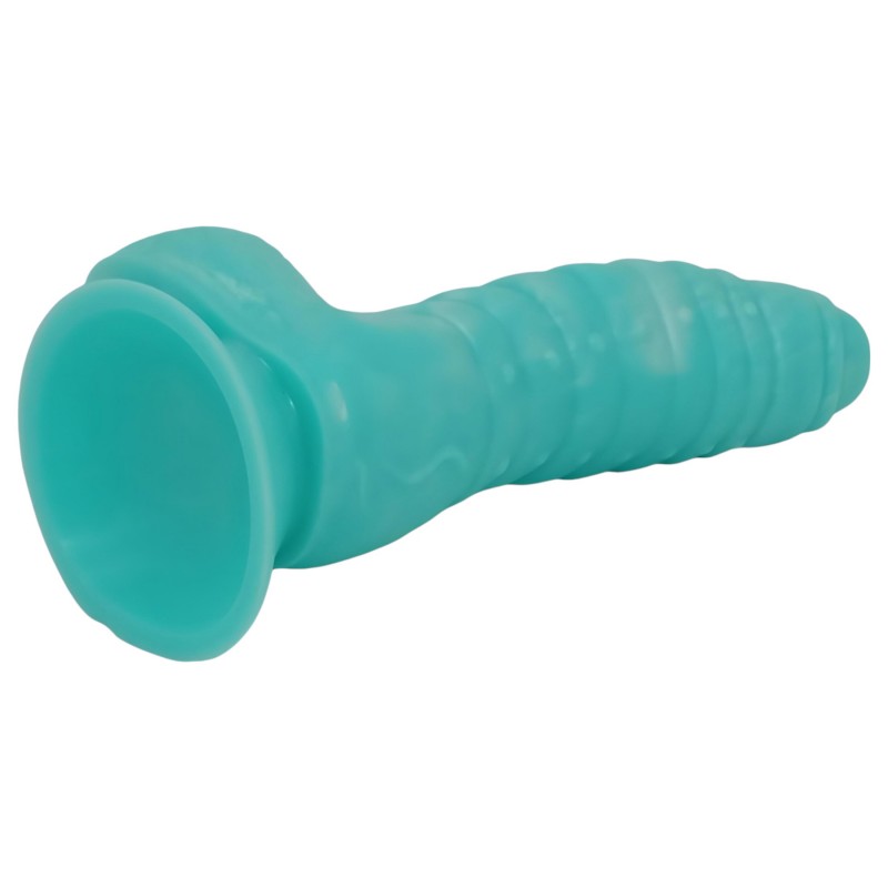 OgazR Sea Serpent - barázdált dildó - 17 cm (kék-fehér) 100522 termék bemutató kép